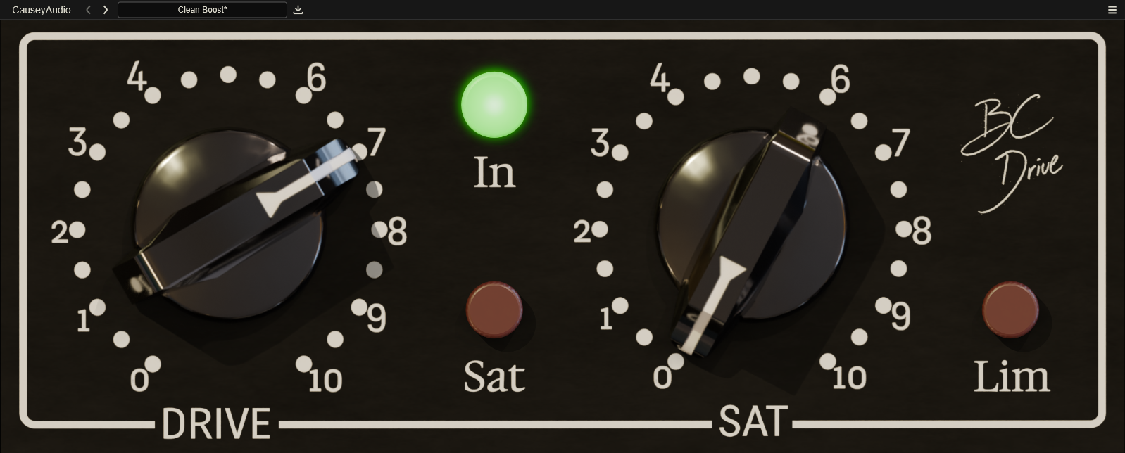 BC Drive VST3 plugin interface